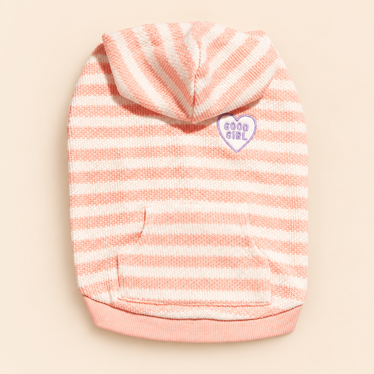 Green Striped Good Dog Hoodie